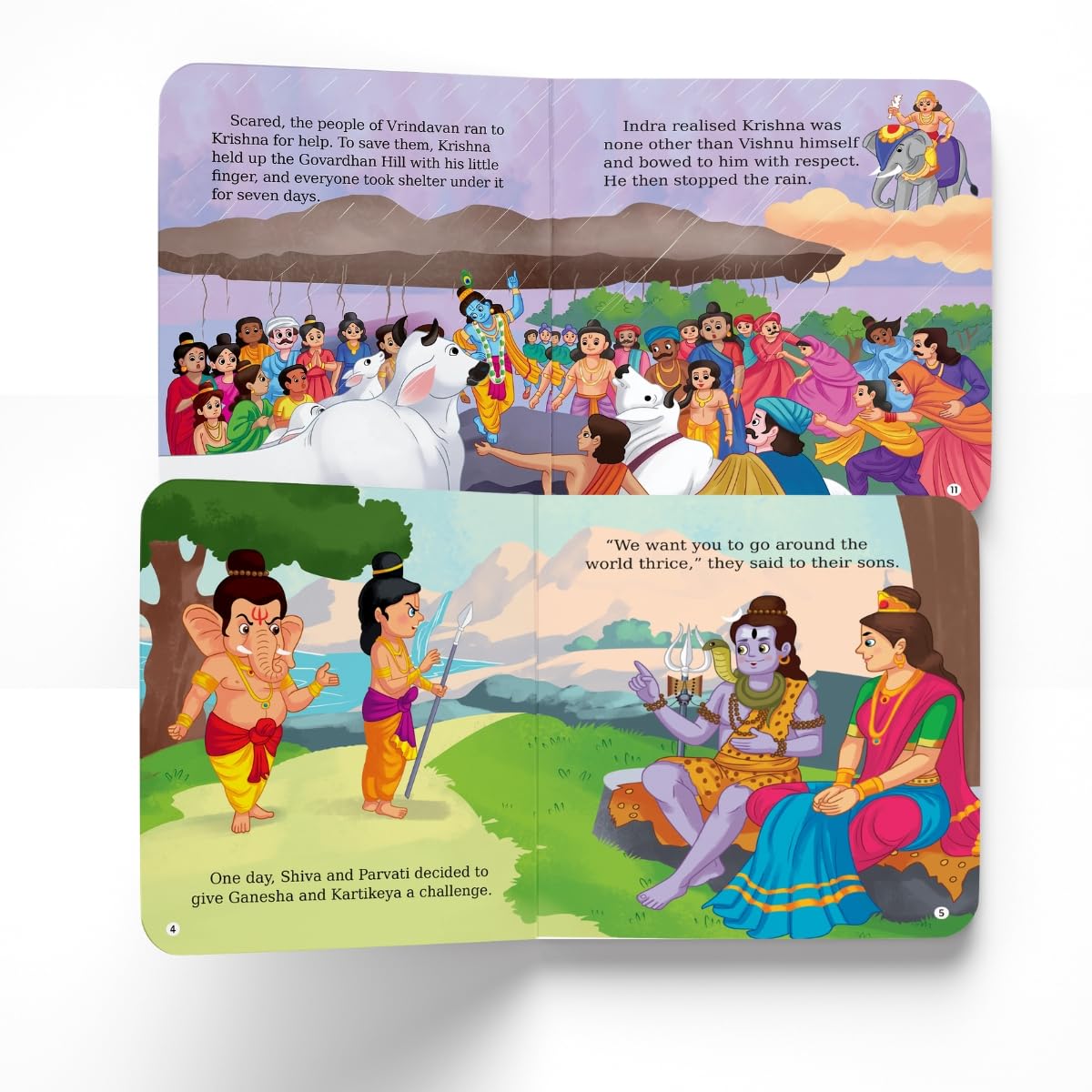 Brainytots mythological board book featuring Ganesha, Krishna, shiva and other Hindu Gods.