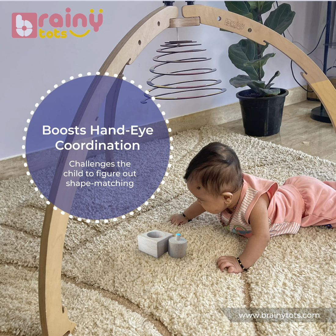 Shapes & Grasp Discovery Kit - Montessori Wooden Puzzle Set for Babies