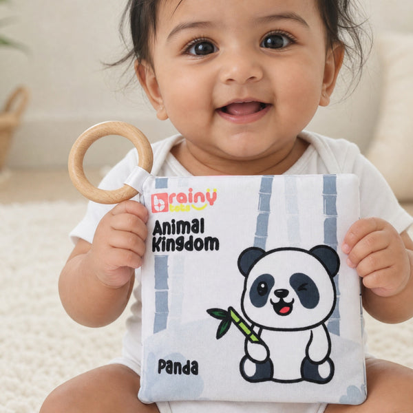 Montessori High-Contrast Cloth Book – Early Seeing & Calm Play Book for Newborns 0-12 Months