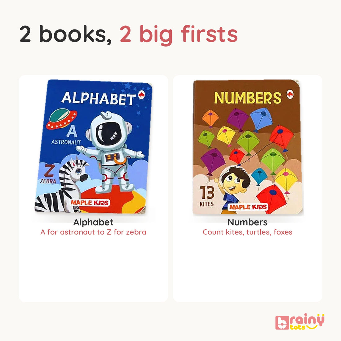 Alphabet & Number Board Book – Big Pieces for Letter and Counting Practice for 3+ Months