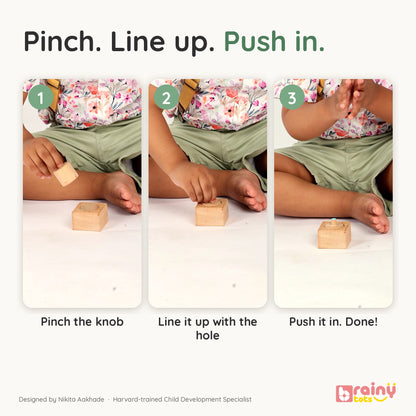 Montessori Pincer Puzzle – Finger Grip & Shape Fitting Toy