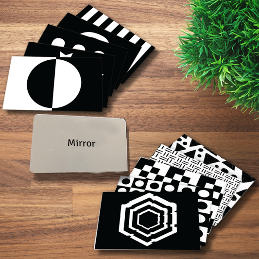 High Contrast Flashcards with Mirror