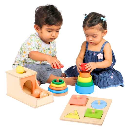 Baby Problem Solving Kit - Montessori Toys Gift Set for 6-18 Months