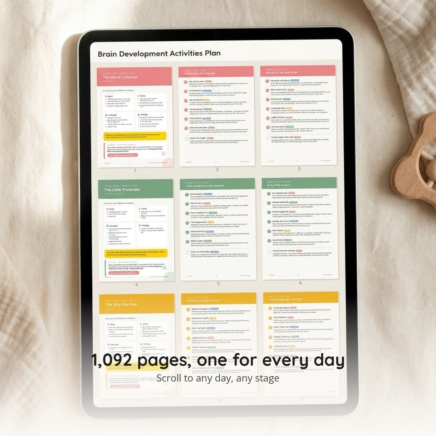 1,092 pages shown as a reader page grid on a tablet