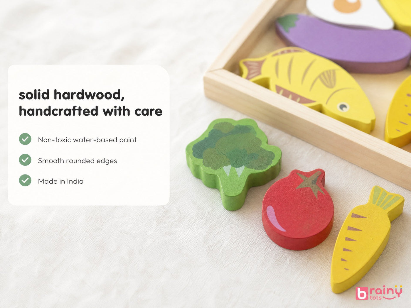 Solid hardwood, handcrafted with care