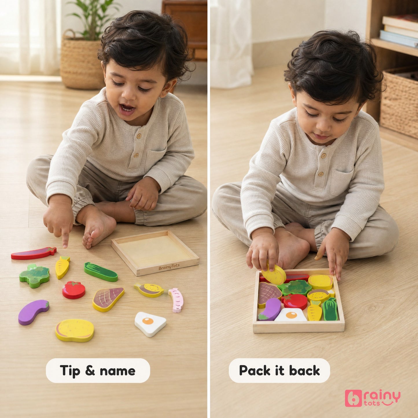 Play loop — tip and name, then pack it back