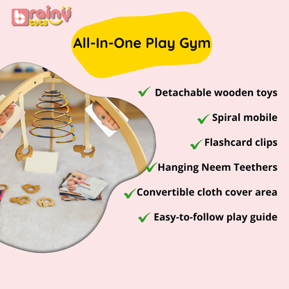 Wooden Play Gym - For 0 to 12 Months Old